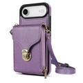 iPhone Air Alt-i-ett-deksel med lommebok og stropp - Lilla