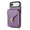iPhone Air Alt-i-ett-deksel med lommebok og stropp - Lilla