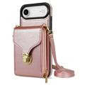 iPhone Air Alt-i-ett-deksel med lommebok og stropp - Rosegull