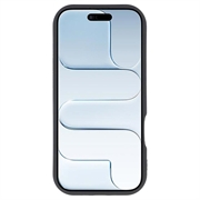 iPhone Air TPU-deksel med sommerfugltrykk - Lilla / svart