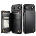 iPhone Air Caseme C22 etui RFID-kortlommebok - Svart