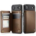 iPhone Air Caseme C22-etui RFID-kortlommebok - brun