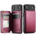 iPhone Air Caseme C22 etui RFID-kortlommebok - rød