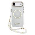 iPhone Air Guess IML Glitter Script Rem-deksel - MagSafe-kompatibel - gjennomsiktig