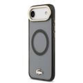 iPhone Air Lacoste Frosted Finish Gold Logo Hybrid-deksel - MagSafe-kompatibel - Svart