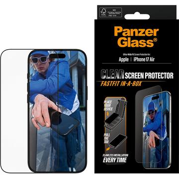 iPhone Air PanzerGlass Ultra-Wide Fit m. FastFit In-A-Box Beskyttelsesglass - 9H - svart kant