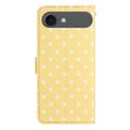 iPhone Air lommebokveske med prikkmønster - gul