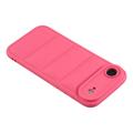 iPhone Air Pufferjakke Støtsikkert TPU-deksel - Hot Pink