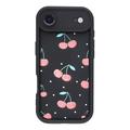 iPhone Air Stilig støtsikkert TPU-deksel med forhøyede kanter - svart / Kirsebær