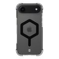 iPhone Air Tactical MagForce Hexagon-deksel - MagSafe-kompatibel - svart / gjennomsiktig