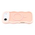iPhone Air Bølgekant magnetisk hybrid-deksel - rosa