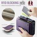 iPhone Duo CaseMe C36 RFID-blokkerende lommeboketui - Lilla