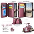 iPhone Duo CaseMe C36 RFID-blokkerende lommeboketui - Rød