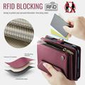 iPhone Duo CaseMe C36 RFID-blokkerende lommeboketui - Rød