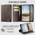 iPhone Duo Caseme 013 Series Lommebok-deksel - Kaffe