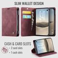 iPhone Duo Caseme 013 Series Lommebok-deksel - Rød