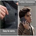 iPhone Duo Caseme 033 Lommebok-etui med kalvestruktur og RFID-blokkering - Svart