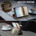 iPhone Duo Caseme 033 Lommebok-etui med kalvestruktur og RFID-blokkering - Kaffe