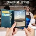 iPhone Duo Caseme 033 Lommebok-etui med kalvestruktur og RFID-blokkering - Grønn
