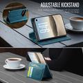 iPhone Duo Caseme 033 Lommebok-etui med kalvestruktur og RFID-blokkering - Grønn