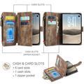 iPhone Duo Caseme C30 Multifunksjonell Lommebok-deksel - Brun