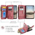 iPhone Duo Caseme C30 Multifunksjonell Lommebok-deksel - Rød