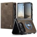 iPhone Duo Caseme C49 2-i-1 avtakbar lommebokveske - MagSafe-kompatibel, RFID - Kaffe