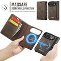iPhone Duo Caseme C49 2-i-1 avtakbar lommebokveske - MagSafe-kompatibel, RFID - Kaffe