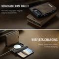 iPhone Duo Caseme C49 2-i-1 avtakbar lommebokveske - MagSafe-kompatibel, RFID - Kaffe