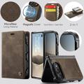 iPhone Duo Caseme C49 2-i-1 avtakbar lommebokveske - MagSafe-kompatibel, RFID - Kaffe