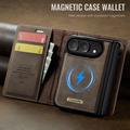 iPhone Duo Caseme C49 2-i-1 avtakbar lommebokveske - MagSafe-kompatibel, RFID - Kaffe