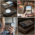 iPhone Duo Caseme C49 2-i-1 avtakbar lommebokveske - MagSafe-kompatibel, RFID - Kaffe
