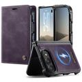 iPhone Duo Caseme C49 2-i-1 avtakbar lommebokveske - MagSafe-kompatibel, RFID - Lilla