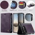 iPhone Duo Caseme C49 2-i-1 avtakbar lommebokveske - MagSafe-kompatibel, RFID - Lilla