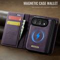 iPhone Duo Caseme C49 2-i-1 avtakbar lommebokveske - MagSafe-kompatibel, RFID - Lilla