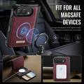 iPhone Duo Caseme C49 2-i-1 avtakbar lommebokveske - MagSafe-kompatibel, RFID - rød