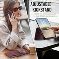 iPhone Duo Caseme C49 2-i-1 avtakbar lommebokveske - MagSafe-kompatibel, RFID - rød