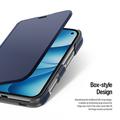 iPhone Duo Dux Ducis Fort Series flip-etui - blå
