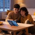iPhone Duo Dux Ducis Kind MagSafe-deksel med støttefot - blå