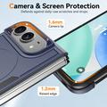 iPhone Duo magnetisk-deksel med beskyttelsesglass og kameralinsbeskytter - blå