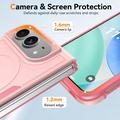 iPhone Duo magnetisk-deksel med beskyttelsesglass og kameralinsbeskytter - rosa