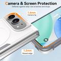 iPhone Duo magnetisk-deksel med beskyttelsesglass og kameralinsbeskytter - hvit