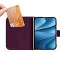 iPhone Fold Dux Ducis Skin Pro Flip-deksel - Mørk kirsebær