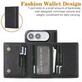 iPhone Fold magnetisk lommeboketui med tre fold – svart