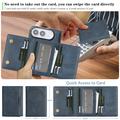 iPhone Duo magnetisk lommeboketui med tre fold – blå