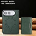 iPhone Duo magnetisk lommeboketui med tre fold – grønn