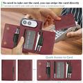 iPhone Fold magnetisk lommeboketui med tre fold – rød
