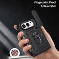iPhone Fold Hybrid-deksel med Roterende Ring med Kameraskjold