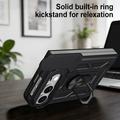 iPhone Fold Hybrid-deksel med Roterende Ring med Kameraskjold