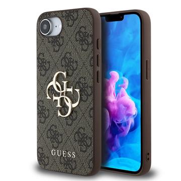 iPhone 16e Guess 4G Big Metal Logo Hybrid-deksel - Brun